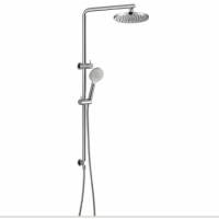 Round Brushed Nickel Multifunction Shower Set